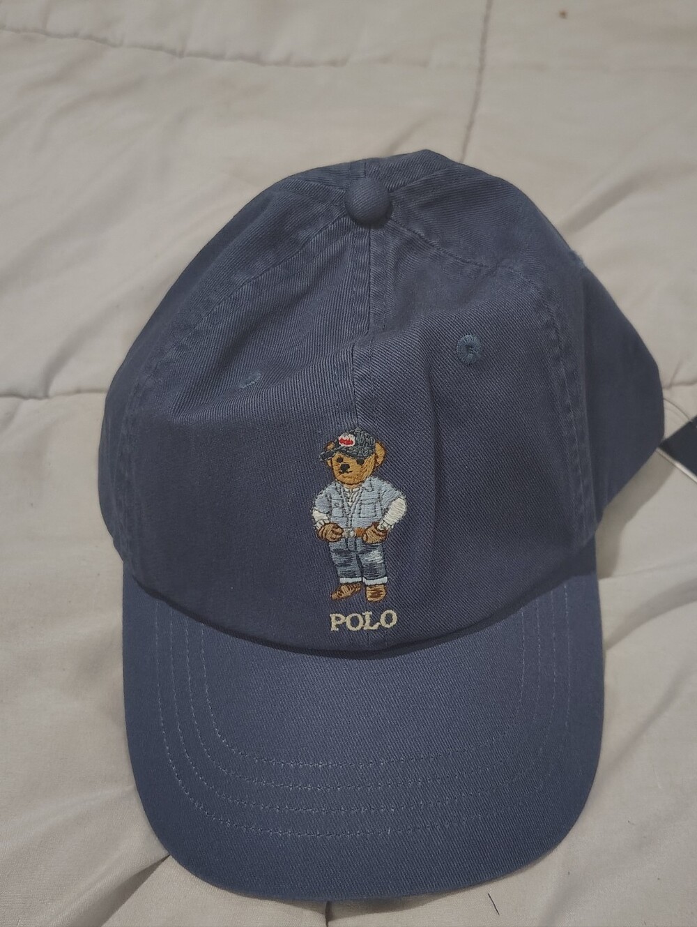 Polo Ralph Lauren Polo Bear Hat Navy Blue Embroidered Baseball Cap NWT